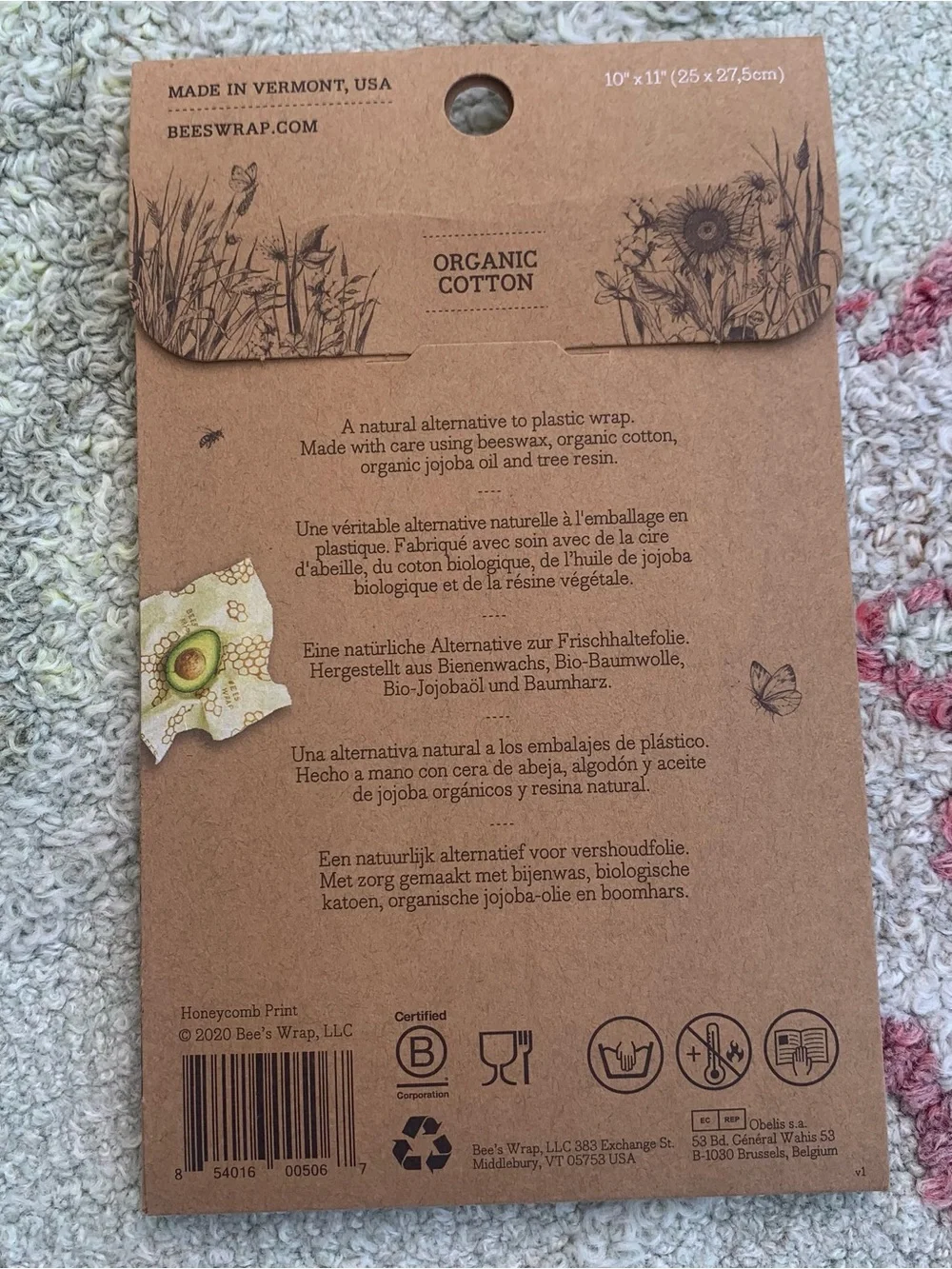 Lot of 3 Bee's Wrap Reusable Food Storage Wraps
